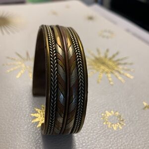 Vintage Woven Twisted Copper Brass Bracelet Cuff Native American Navajo …